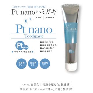 新品　Pt nano プラチナ　ハミガキ　歯磨き　フッ素　ジェル　2本セット(歯磨き粉)