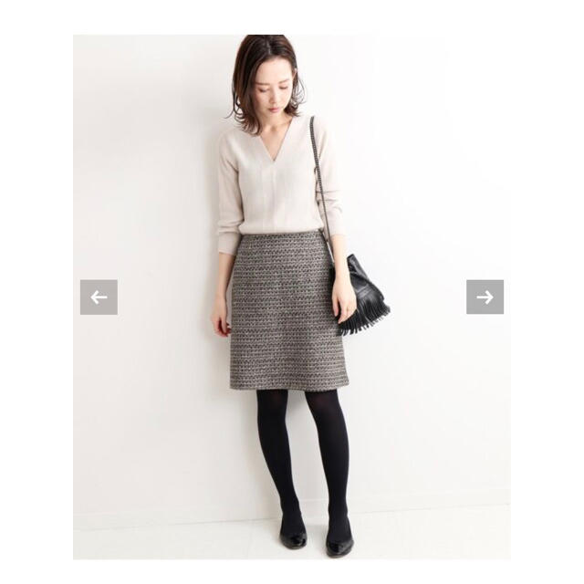 IENA(イエナ)のIENA イエナ TWEEDスカート 34 ブラック レディースのスカート(ひざ丈スカート)の商品写真