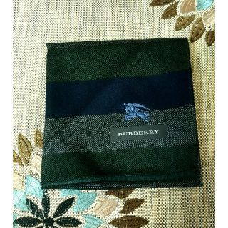 バーバリーブラックレーベル(BURBERRY BLACK LABEL)の新品未使用♡BURBERRY♡バーバリー♡ハンカチ♡グレーネイビー系(ハンカチ/ポケットチーフ)