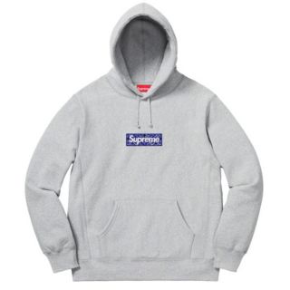 シュプリーム(Supreme)のBandana Box Logo Hooded Sweatshirt グレー M(パーカー)