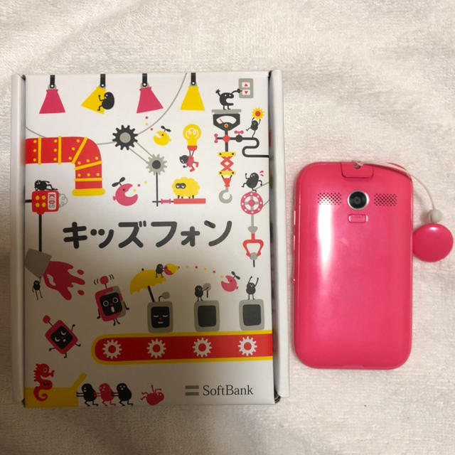 Softbank(ソフトバンク)の☆ソフトバンク　キッズフォン　ピンク☆ スマホ/家電/カメラのスマートフォン/携帯電話(携帯電話本体)の商品写真
