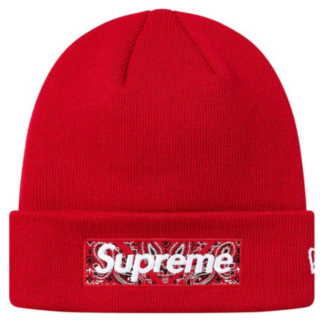 Supreme New Era Box Logo Beanie (FW22) Zebra