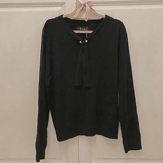 アベイル(Avail)の+ﾟ｡* アベイル　リボン　タイ　ニット　トップス　L  ② *｡ﾟ+(ニット/セーター)