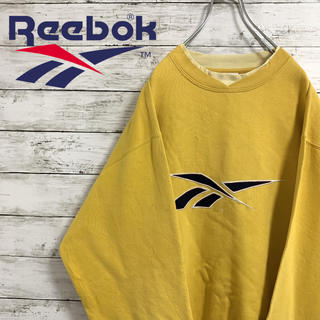 リーボック(Reebok)の超希少 古着 90s リーボック スウェット トレーナー 刺繍ロゴ 旧タグ(スウェット)
