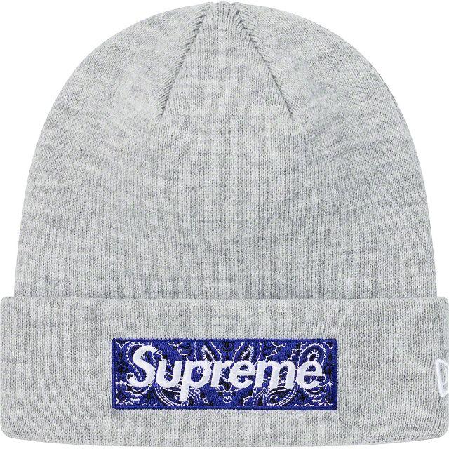 New Era Box Logo Beanie Heather Grey