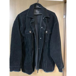 ザラ(ZARA)のzara  コーデュロイジャケット 黒(ミリタリージャケット)