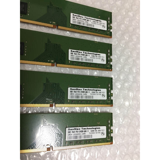 SanMax DDR4 2400 8GBx4(32GB) スマホ/家電/カメラのPC/タブレット(PCパーツ)の商品写真