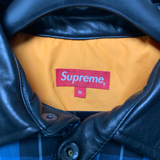 supreme leather collar puffy jacket 3