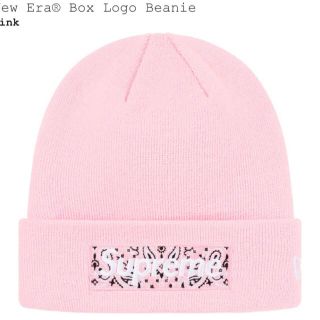 シュプリーム(Supreme)のsupreme bandana box logo beanie pink(ニット帽/ビーニー)