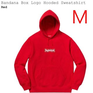 シュプリーム(Supreme)のBandana Box Logo Hooded 赤(パーカー)