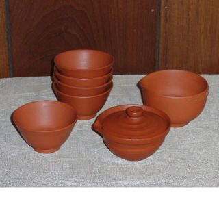 朱泥の茶器セット(食器)