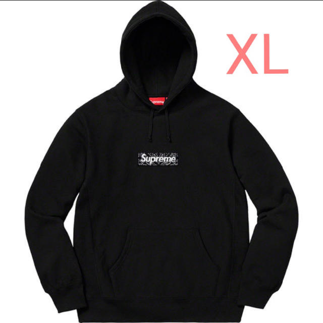 Supreme(シュプリーム)のSupreme Bandana Box Logo Hooded Black XL メンズのトップス(パーカー)の商品写真