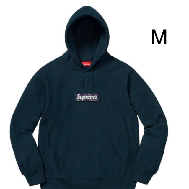 Bandana Box Logo Hooded Sweatshirt ネイビーM