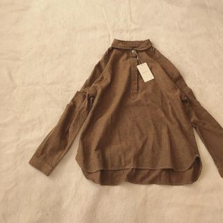 ネストローブ(nest Robe)の新品　Leshy forest ちび襟コットンプルオーバー(シャツ/ブラウス(長袖/七分))