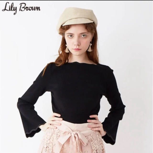 Lily Brown(リリーブラウン)のリリーブラウン  ニット ラメ ブラック レディースのトップス(ニット/セーター)の商品写真