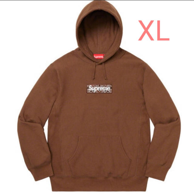 Supreme(シュプリーム)のSupreme Bandana Box Logo Hooded Brown XL メンズのトップス(パーカー)の商品写真