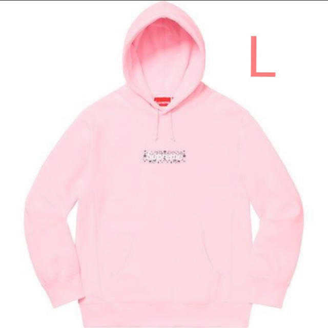 Supreme Bandana Box Logo Hooded Pink L