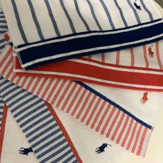 ポロラルフローレン(POLO RALPH LAUREN)のラルフローレン♡未使用♡日本製♡ハンドタオル5枚セット♡(タオル/バス用品)