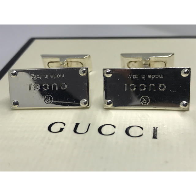 Gucci ロゴプレート 925 S カフリンクス カフス グッチ 【楽天カード