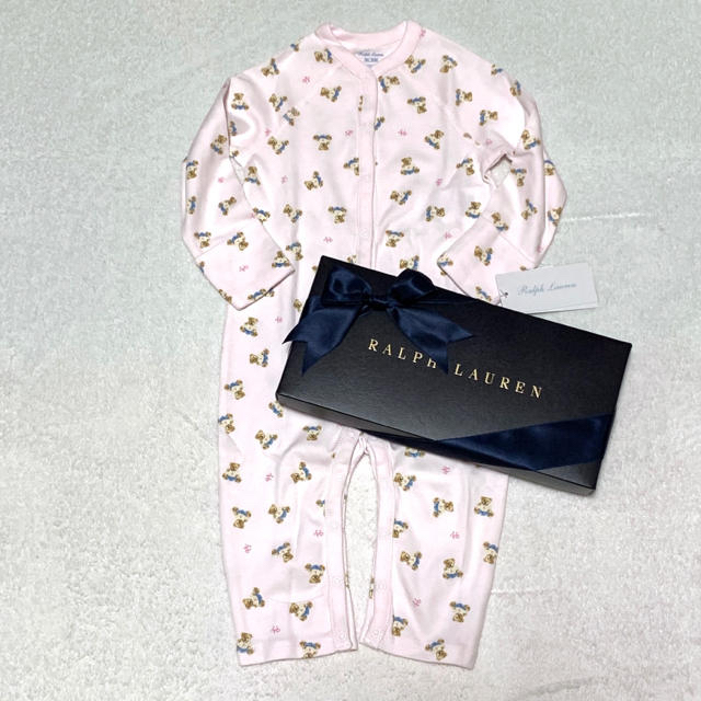 Ralph Lauren(ラルフローレン)の＊優ちゃん様 専用＊新品✨Baby Girl ポロベア カバーオール 9M/75 キッズ/ベビー/マタニティのベビー服(~85cm)(カバーオール)の商品写真