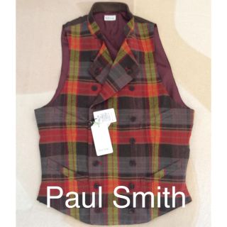 ポールスミス(Paul Smith)のPaul Smith チェック襟付きベスト【未使用・新品】(ベスト)