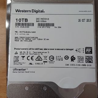 ヒタチ(日立)の10TB 2台 WD HUH721010AL5200(PCパーツ)