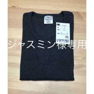 アヴィレックス(AVIREX)のAVIREX アビレックス VネックTシャツ チャコール Mサイズ(Tシャツ/カットソー(半袖/袖なし))