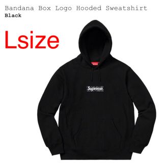 シュプリーム(Supreme)のSupreme Bandana Box Logo Hooded L ブラック(パーカー)