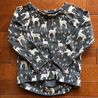 オールドネイビー(Old Navy)の🦌 鹿 森柄 トレーナー スウェット グレー(Tシャツ/カットソー)