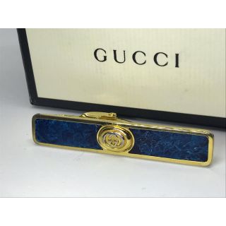 グッチ(Gucci)のグッチ　ブルー　七宝　ネクタイピン　タイピン タイバー(ネクタイピン)