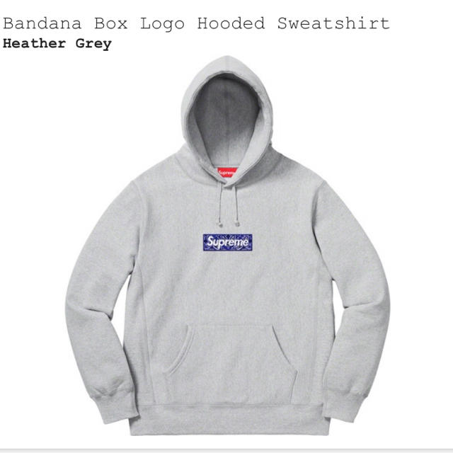 Lサイズ Bandana Box Logo Hooded SweatshirtSupremeオンラインサイズ