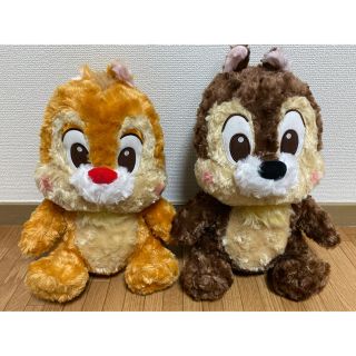 チップアンドデール(チップ&デール)のチップとデールのぬいぐるみ　２つセット(ぬいぐるみ)