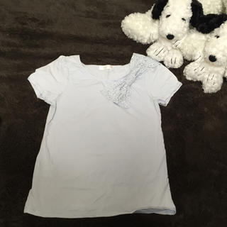 フェルゥ(Feroux)のFerouxの水色トップス(Tシャツ(半袖/袖なし))