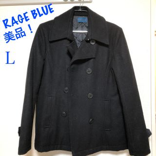 レイジブルー(RAGEBLUE)の美品！ RAGE BLUE Pコート 黒(ピーコート)