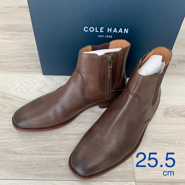新品入荷 新品 - Haan Cole 25.5cm ブーツ ジップ サイド コールハーン HAAN COLE ブーツ
