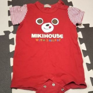 ミキハウス(mikihouse)のミキハウス ロンパース 80cm カバーオール 中古 半袖(ロンパース)