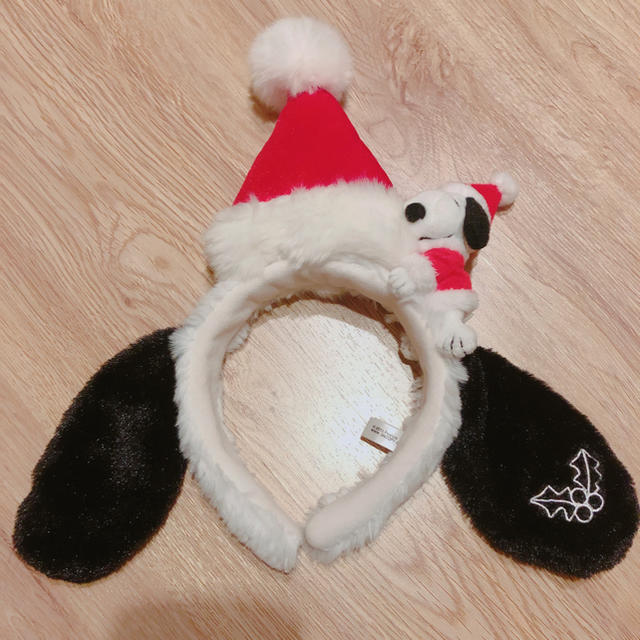 SNOOPY(スヌーピー)のスヌーピーカチューシャ　クリスマス エンタメ/ホビーのおもちゃ/ぬいぐるみ(キャラクターグッズ)の商品写真