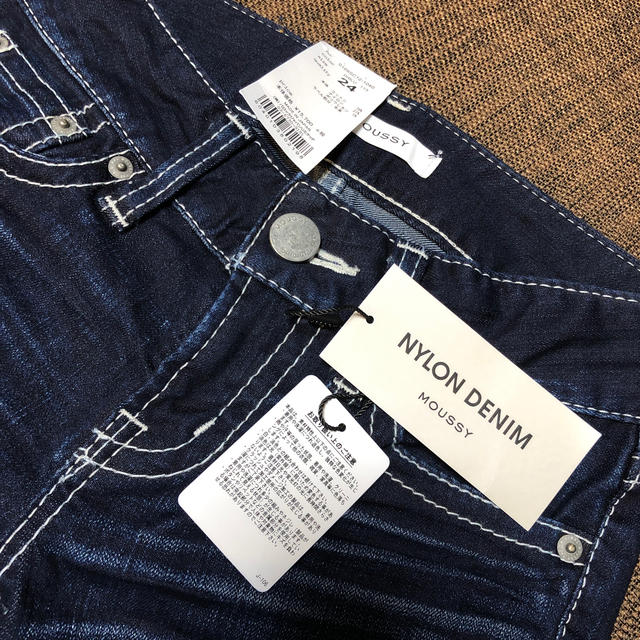 デニム/ジーンズmoussy NYLON fit Straight Slim 24インチ