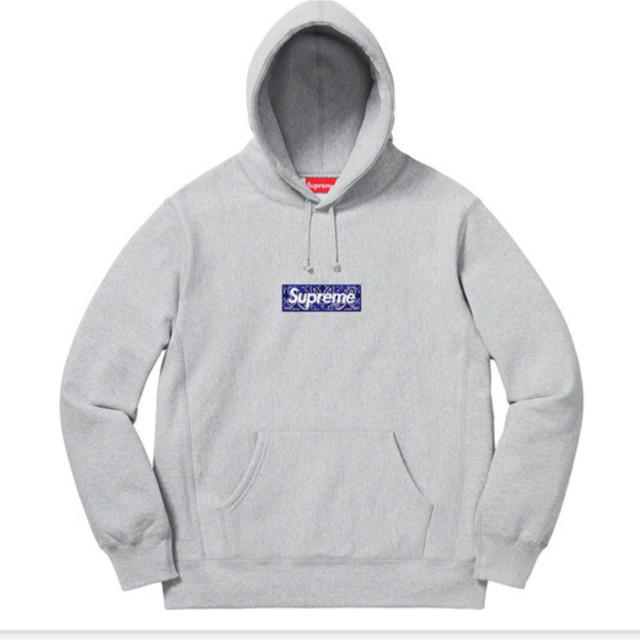 豪華 Supreme Lサイズ Sweatshirt Hooded Logo Box Bandana - パーカー