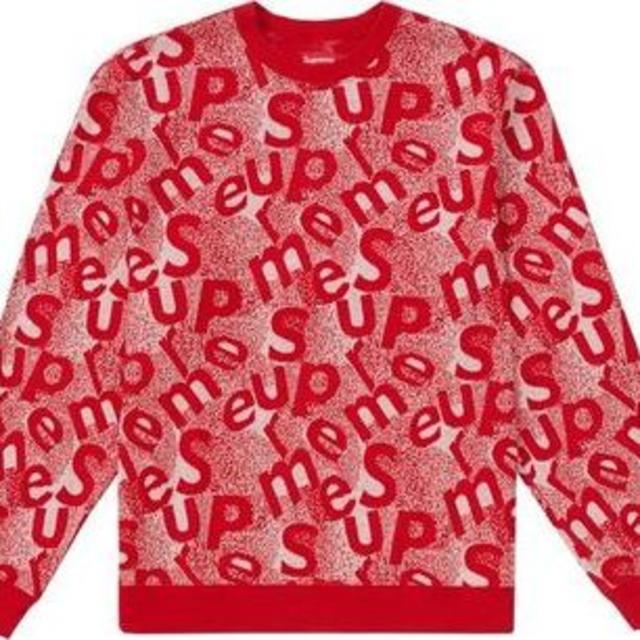 Supreme scatter text crewneck Navy 新品未使用