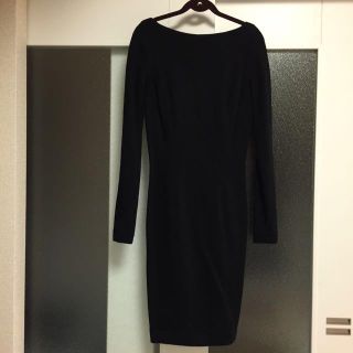 サンローラン(Saint Laurent)のイヴサンローラン ブラックワンピ(ひざ丈ワンピース)