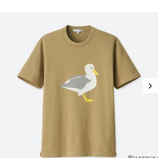 ユニクロ(UNIQLO)のUNIQLO JW ANDERSONＪWアンダーソン Tシャツ かもめ 肌色 S(Tシャツ/カットソー(半袖/袖なし))