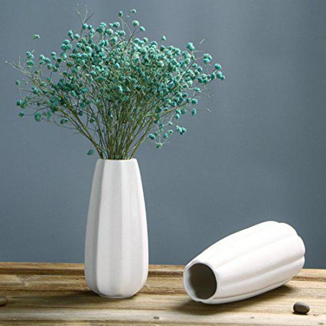 Murahana 花瓶 陶器 白 フラワーベース 花器 セラミック ホワイトAの通販 by おおした's shop｜ラクマ