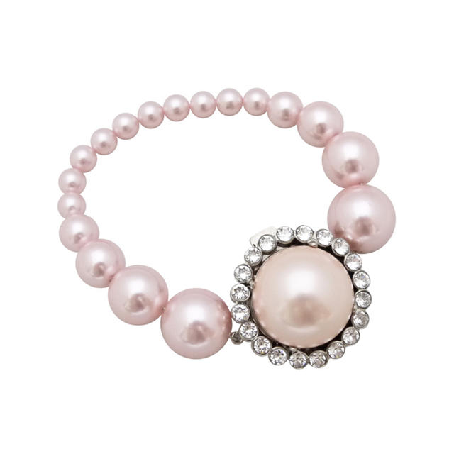 新品ミュウミュウmiu miuパールブレスレット ピンク - .jp
