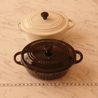 ルクルーゼ(LE CREUSET)のル・クルーゼ ラムカンセット(ブラック&ホワイト)(食器)