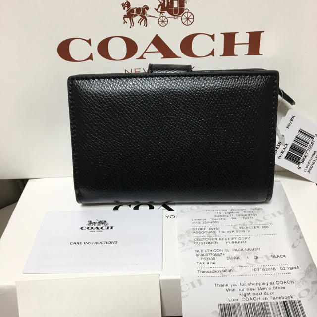 COACH(コーチ)の即日発送　coach二つ折り財布　正規品　新品 レディースのファッション小物(財布)の商品写真