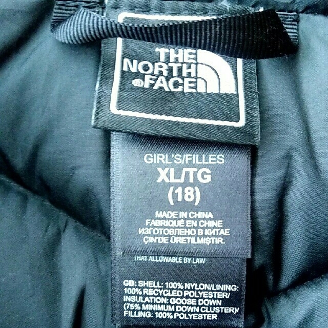 THE NORTH FACE(ザノースフェイス)のTHE NORTH FACE ダウンベスト S GIRL'S XL(18) レディースのジャケット/アウター(ダウンベスト)の商品写真