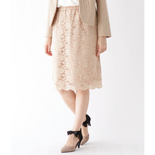 Couture Brooch(クチュールブローチ)のストレッチレースタイトスカート レディースのスカート(ひざ丈スカート)の商品写真