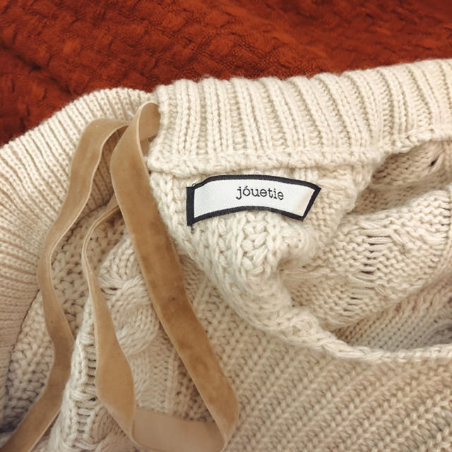 jouetie(ジュエティ)のバックリボン 袖フリルニットトップス レディースのトップス(ニット/セーター)の商品写真
