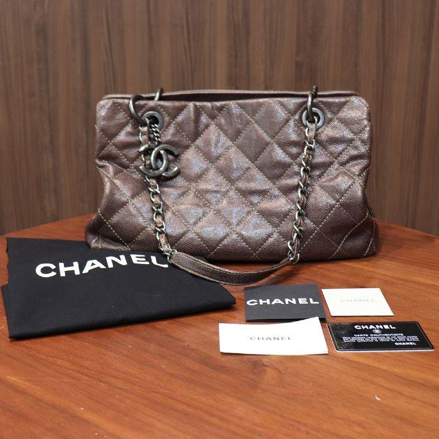感謝の声続々! CHANEL - シャネル キャビアスキン チェーンショルダー